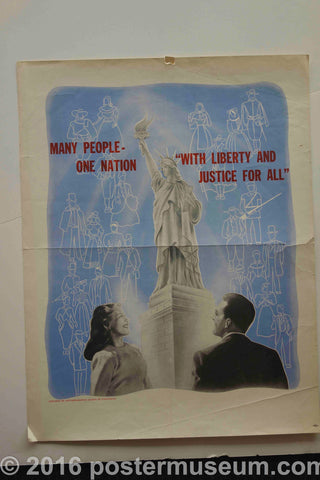 Link to  Many people one nation "with liberty and justice for all"United States c. 1950  Product