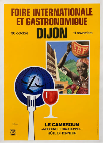 Link to  Cameroon Dijon International Cuisine Fair Poster ✓France, 1968.  Product