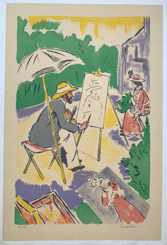 Link to  Artist drawing outdoorsFrance, C. 1950  Product