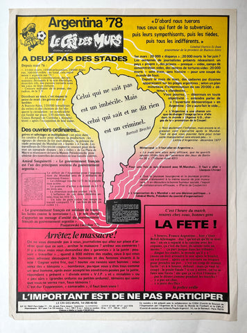 Link to  Argentina '78 Copa Mundial PosterFrance, 1978  Product