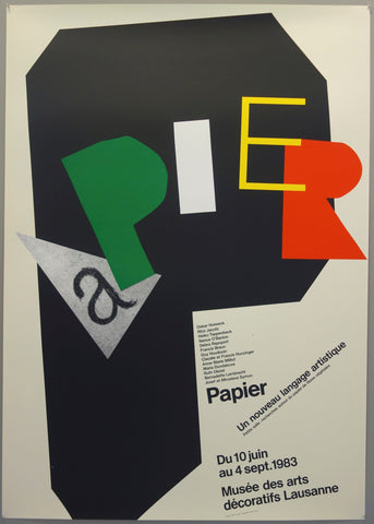 Link to  Papier Musée des arts décoratifs, LausanneSwitzerland, 1983  Product