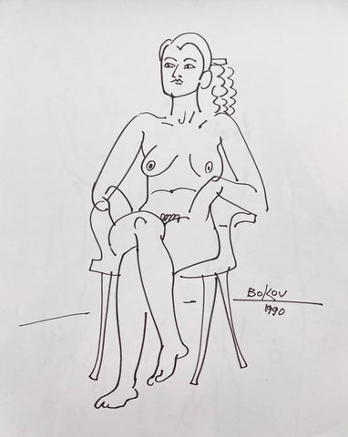 Link to  Seated Female Nude Konstantin Bokov DrawingU.S.A, 1990  Product