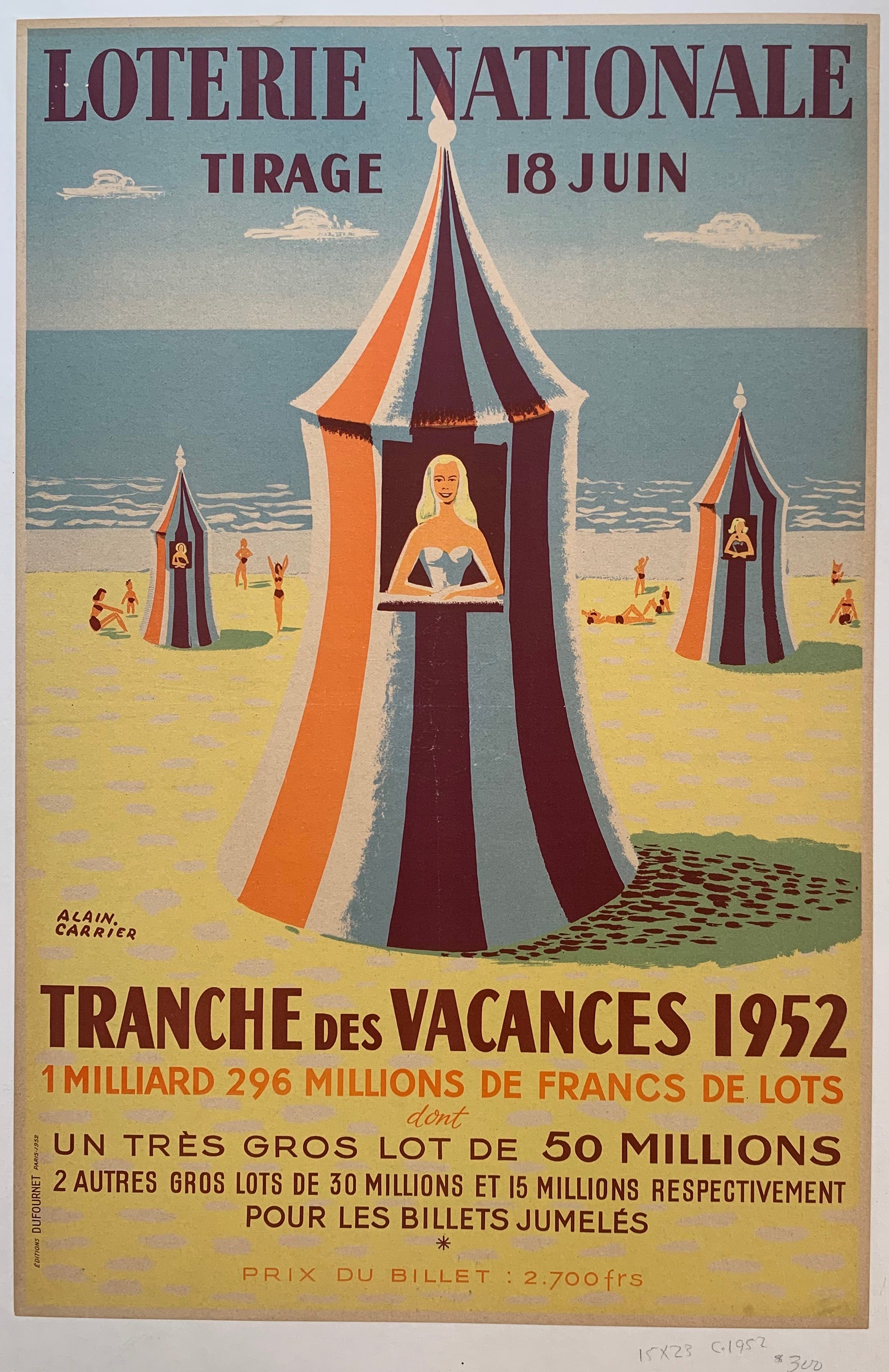 SOLD Loterie Nationale "Beach Day"