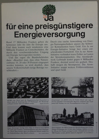 Link to  Ja für eine preisgünstigere EnergieversorgungSwitzerland, 1980s  Product