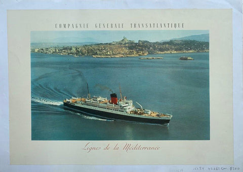 Link to  Compagnie Générale Transatlantique -- Lignes de la Méditerranéec.1955  Product