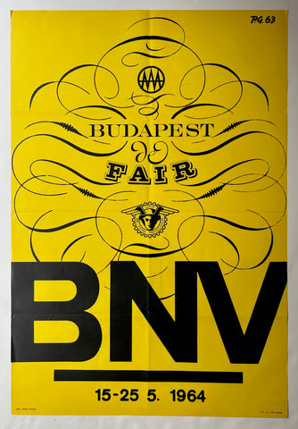 Link to  Budapest de Fair 1964 PosterHungary, 1964  Product