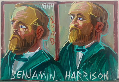 Link to  Benjamin Harrison #42 Steve Keene PaintingU.S.A, c. 1995  Product