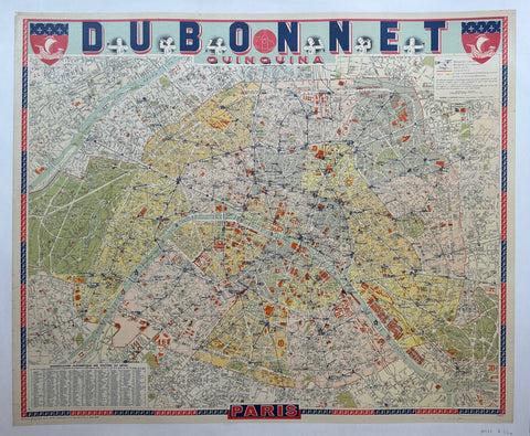 Link to  Dubonnet Quinquina Paris Map PosterFrance, 1952  Product