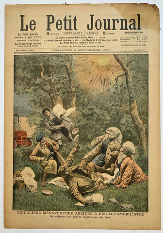 Link to  Le Petit Journal - "Singuliere Misadventure Arrivee a des Automobilistes"France, C. 1900  Product
