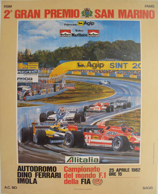 2nd gran premio san marino 1982 Poster Museum