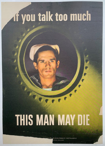 Link to  If your talk too much, this man may die.USA, C. 1944  Product