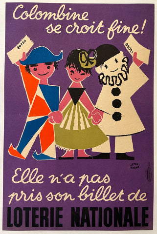 Link to  Colombine Loterie Nationale PosterFrance, 1957  Product
