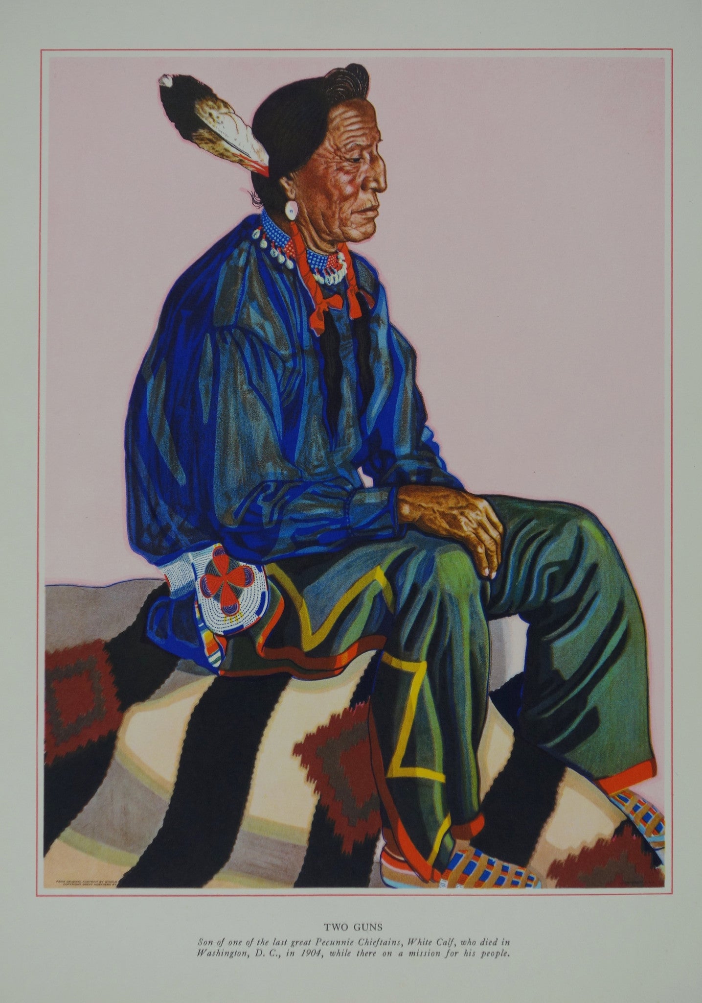 Portrait of Blackfeet Indian - Two Guns