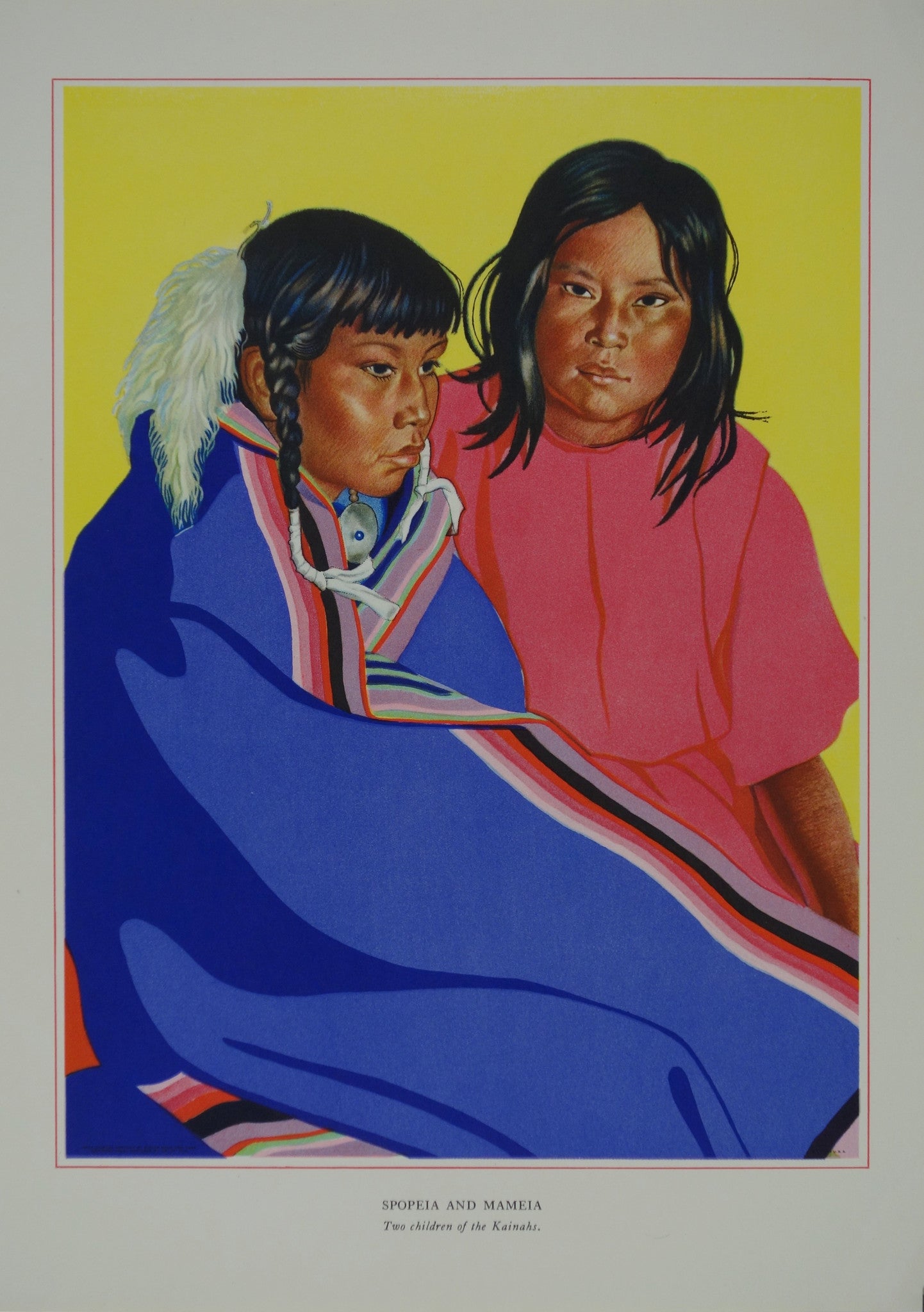 Portrait of Blackfeet Indian - Spopeia and Mameia