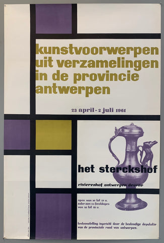 Link to  kunstvoorwerpen uit verzamelingen in der provincie antwerpen PosterBelgium, c. 1961  Product