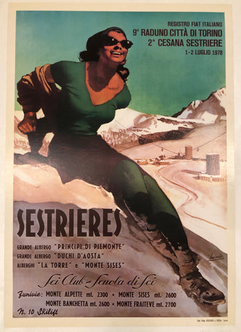 Link to  Sestrières Travel Poster ✓Italy, 1978  Product