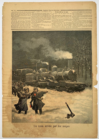 Link to  Le Petit Journal - "Un Train Arrete par les neiges"France, C. 1900  Product