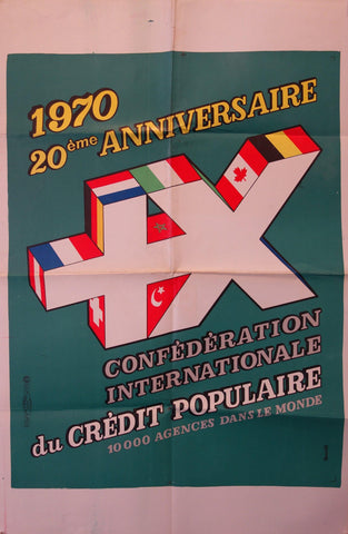 Link to  20th Anniversaire Confederation Internationale du Credit PopulaireOmnes 1970  Product