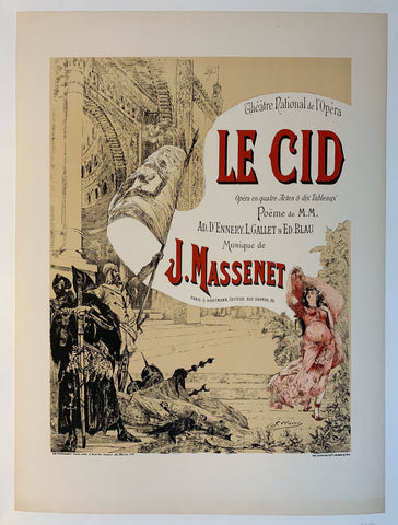 Link to  Theatre National de L'Opera "Le Cid" Opera en quatre Actes 8 dix Tableaux Poeme de M.M.France  Product