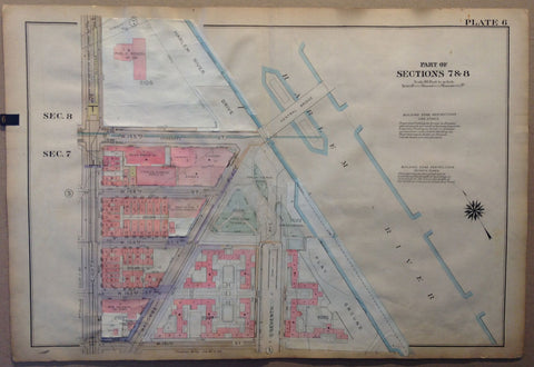 Link to  NYC Bronx Map - Part of Sections 7 & 8, Harlem River & Central BridgeU.S.A c. 1921  Product