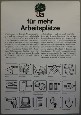 Link to  Ja für mehr ArbeitsplätzeSwitzerland, 1980s  Product