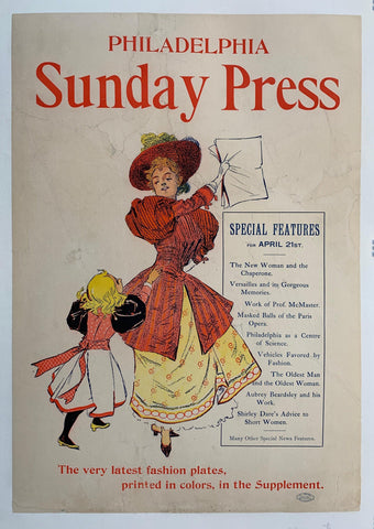 Link to  Philadelphia Sunday Press April 21 ✓USA, 1895  Product