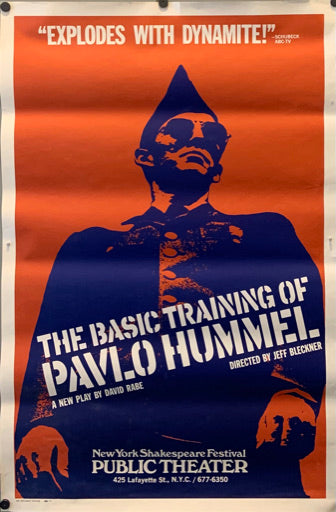 Poster for the off-Broadway run of The Basic Training of Pavlo Hummel.