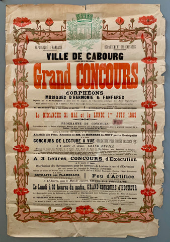 Link to  Ville de Cabourg Grand Concours PosterFrance, 1903  Product