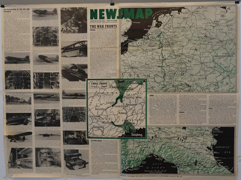 Link to  Newsmap Industrial Edition "The War Fronts"USA, C. 1945  Product
