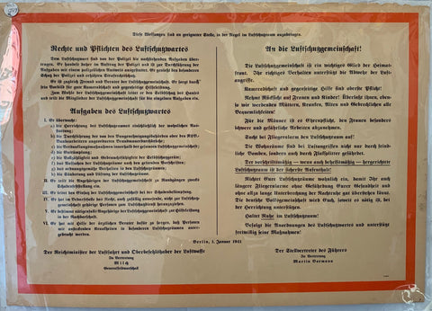 Link to  Rechte und Pflichten des LustschulzwartesGermany, 1941  Product