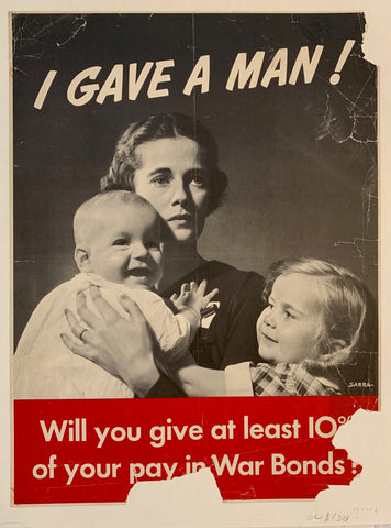 Link to  I Gave a Man! Will you give at least 10% of your pay in War Bonds?USA, 1944  Product