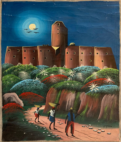 Link to  Fortress in Moonlight ✓Haitian Painting  Product