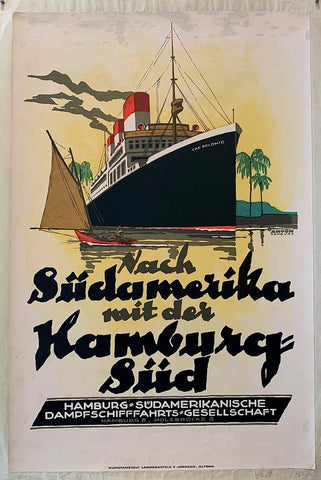 Link to  Nach Südamerika Mit Der Hamburg Süd PosterGermany, c. 1930  Product