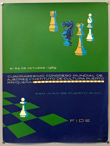 Link to  Cuadragesimo Congreso Mundial de Ajedrez PosterPuerto Rico, 1969  Product