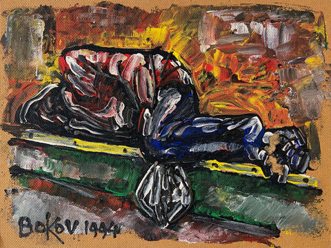 Link to  Man Sleeping on Bench Konstantin Bokov PaintingU.S.A, 1994  Product