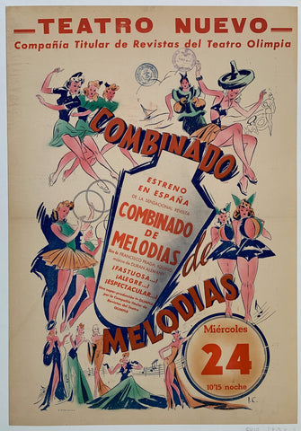 Link to  Teatro Nuevo Compania Titular de Revistas del Teatro Olimpia - Combinado de MelodiasSpain, C. 1930  Product