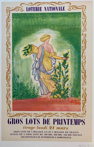Link to  Loterie Nationale "Framed Goddess"France, C. 1960  Product