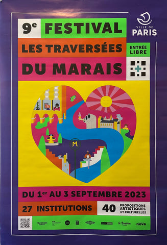 Link to  9e Festival Les Traversées du Marais PosterFrance, 2023  Product