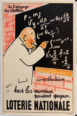 Link to  Loterie Nationale: "Scientist"France, C. 1955  Product