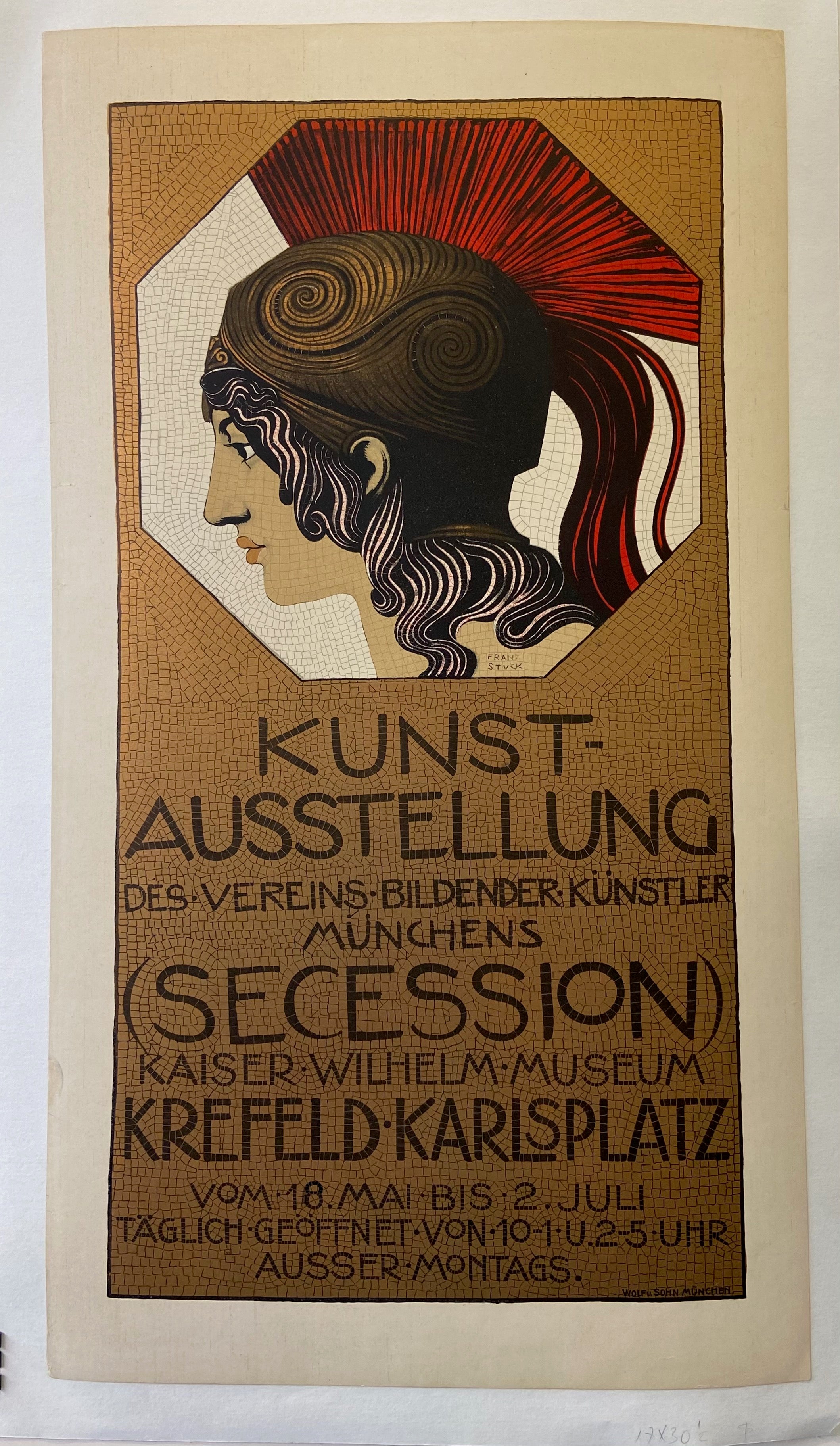 Poster for an art exhibition in Krefeld