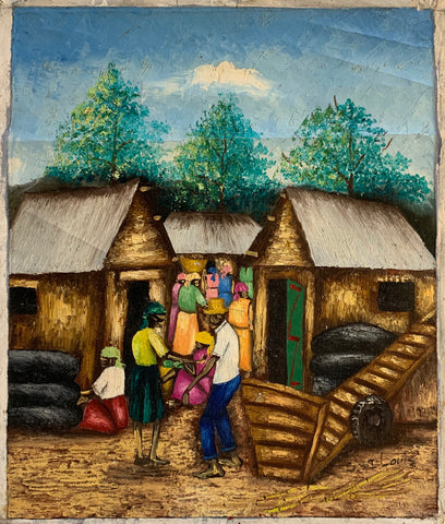 Link to  Village Scene ✓Haitian Painting  Product
