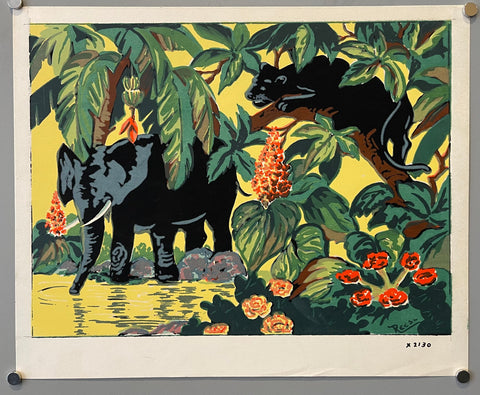 Link to  Panther and Elephant PrintU.S.A., c. 1955  Product