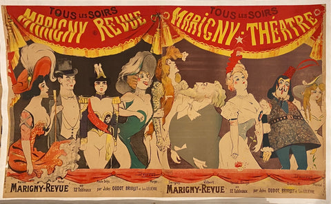 Link to  Tous Les Soirs Marigny Revuee Marigny Theater Poster ✓French, c.1900  Product