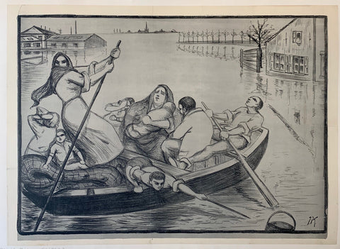 Link to  Boat Ride After a Flood PrintBelgium, c. 1925  Product