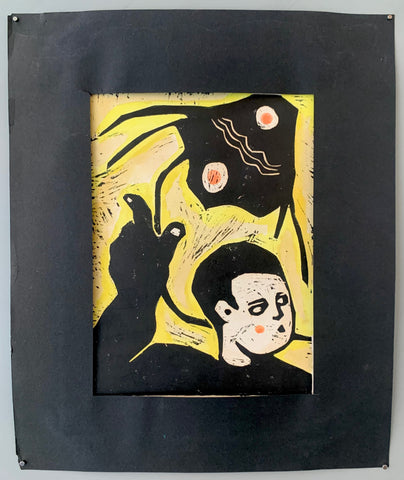 Link to  Man Pointing Woodblock PrintBrazil, c. 1964  Product