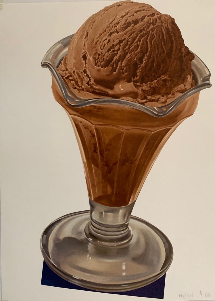 Chocolate  Ice Cream in Glass