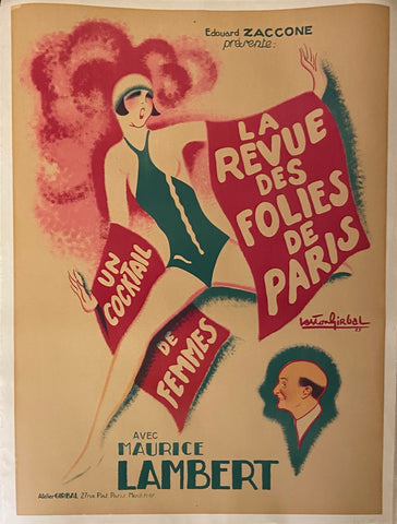 Link to  La Revue des Folies de ParisFrench Poster, 1929  Product
