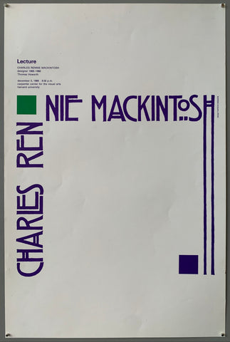 Charles Rennie Mackintosh Lecture Poster