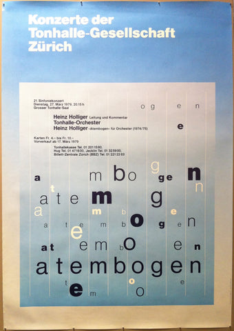 Link to  Konzerte der Tonhalle-Gesellschaft ZurichSwitzerland, C. 1979  Product