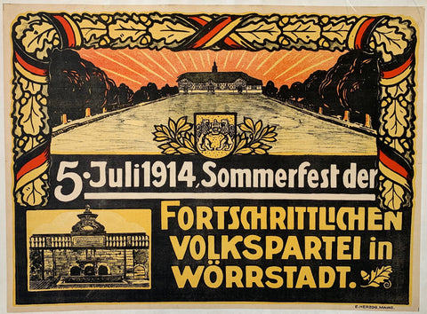 Link to  5 Juli 1914 Sommerfest der Fortschrittlichen Volkspartei in WörrstadtGermany, 1914  Product